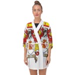 Zabaeleche Coat of Arm Half Sleeve Chiffon Kimono