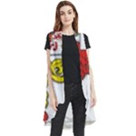 Zabaeleche Coat of Arm Sleeveless Chiffon Waistcoat Shirt