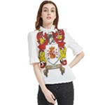 Zabaeleche Coat of Arm Frill Neck Blouse