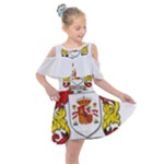 Zabaeleche Coat of Arm Kids  Shoulder Cutout Chiffon Dress
