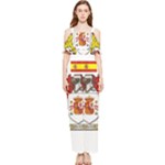 Zabaeleche Coat of Arm Draped Sleeveless Chiffon Jumpsuit