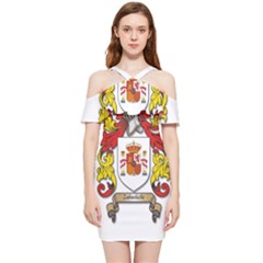 Shoulder Frill Bodycon Summer Dress 