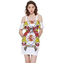 Shoulder Frill Bodycon Summer Dress 