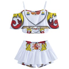 Kids  Off Shoulder Skirt Bikini 