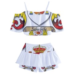 Kids  Off Shoulder Skirt Bikini 