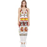 Zabaeleche Coat of Arm Sleeveless Tie Ankle Chiffon Jumpsuit