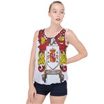 Zabaeleche Coat of Arm Bubble Hem Chiffon Tank Top
