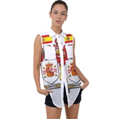 Sleeveless Chiffon Button Shirt 