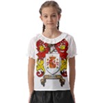 Zabaeleche Coat of Arm Kids  Frill Chiffon Blouse