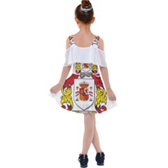 Kids  Shoulder Cutout Chiffon Dress 