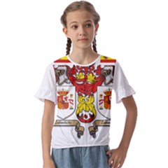 Kids  Cuff Sleeve Scrunch Bottom T-Shirt 
