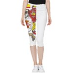Zabaeleche Coat of Arm Inside Out Lightweight Velour Capri Leggings 