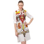 Zabaeleche Coat of Arm Long Sleeve Mini Shirt Dress