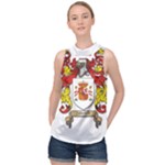 Zabaeleche Coat of Arm High Neck Satin Top