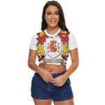 Zabaeleche Coat of Arm Side Button Cropped Tee
