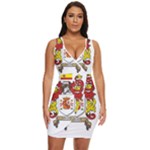 Zabaeleche Coat of Arm Draped Bodycon Dress