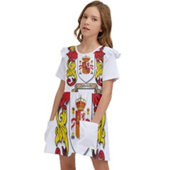 Kids  Frilly Sleeves Pocket Dress 