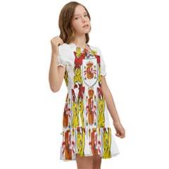 Kids  Puff Sleeved Dress 