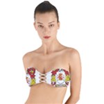 Zabaeleche Coat of Arm Twist Bandeau Bikini Top