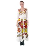 Zabaeleche Coat of Arm Button Up Maxi Dress