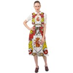 Zabaeleche Coat of Arm Keyhole Neckline Chiffon Dress