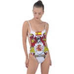 Zabaeleche Coat of Arm Tie Strap One Piece Swimsuit