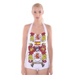 Zabaeleche Coat of Arm Boyleg Halter Swimsuit 