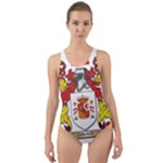 Zabaeleche Coat of Arm Cut-Out Back One Piece Swimsuit