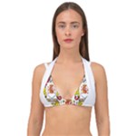 Zabaeleche Coat of Arm Double Strap Halter Bikini Top