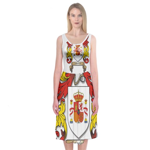 Zabaeleche Coat of Arm Midi Sleeveless Dress from ArtsNow.com