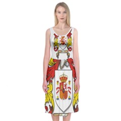 Zabaeleche Coat of Arm Midi Sleeveless Dress from ArtsNow.com