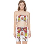 Zabaeleche Coat of Arm Stretch Shorts and Tube Top Set