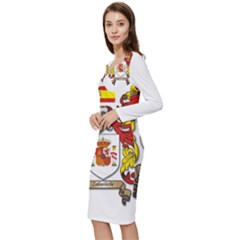 Long Sleeve V-Neck Bodycon Dress  