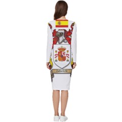 Long Sleeve V-Neck Bodycon Dress  