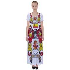 High Waist Short Sleeve Maxi Dress 