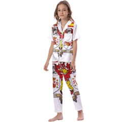 Kids  Satin Short Sleeve Pajamas Set 