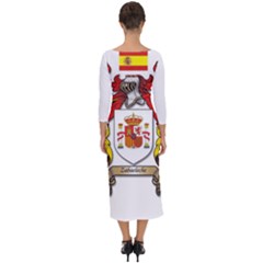 Quarter Sleeve Midi Bodycon Dress 