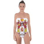 Zabaeleche Coat of Arm Tie Back One Piece Swimsuit