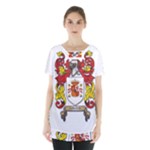 Zabaeleche Coat of Arm Skirt Hem Sports Top