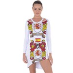Zabaeleche Coat of Arm Asymmetric Cut-Out Shift Dress