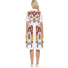 Button Top Knee Length Dress 