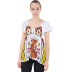 Zabaeleche Coat of Arm Lace Front Dolly Top