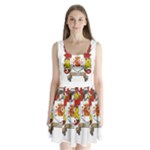 Zabaeleche Coat of Arm Split Back Mini Dress 