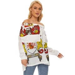 Off Shoulder Chiffon Pocket Shirt 