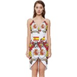 Zabaeleche Coat of Arm Wrap Frill Dress