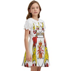 Kids  Bow Tie Puff Sleeve Dress 