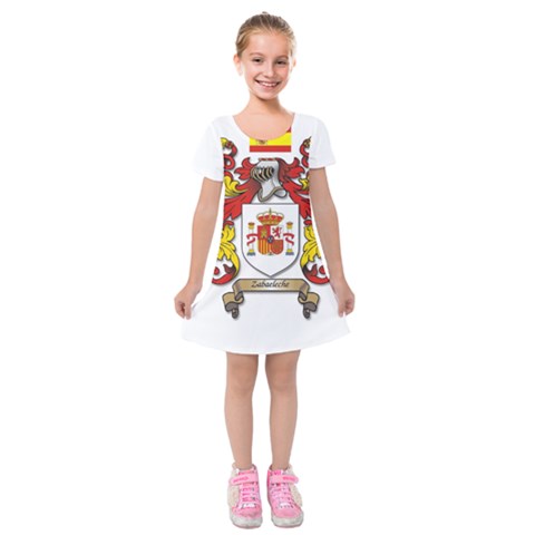 Zabaeleche Coat of Arm Kids  Short Sleeve Velvet Dress from ArtsNow.com