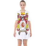 Zabaeleche Coat of Arm Sixties Short Sleeve Mini Dress