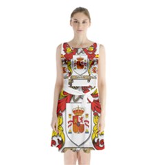 Sleeveless Waist Tie Chiffon Dress 