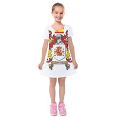 Zabaeleche Coat of Arm Kids  Short Sleeve Velvet Dress from ArtsNow.com